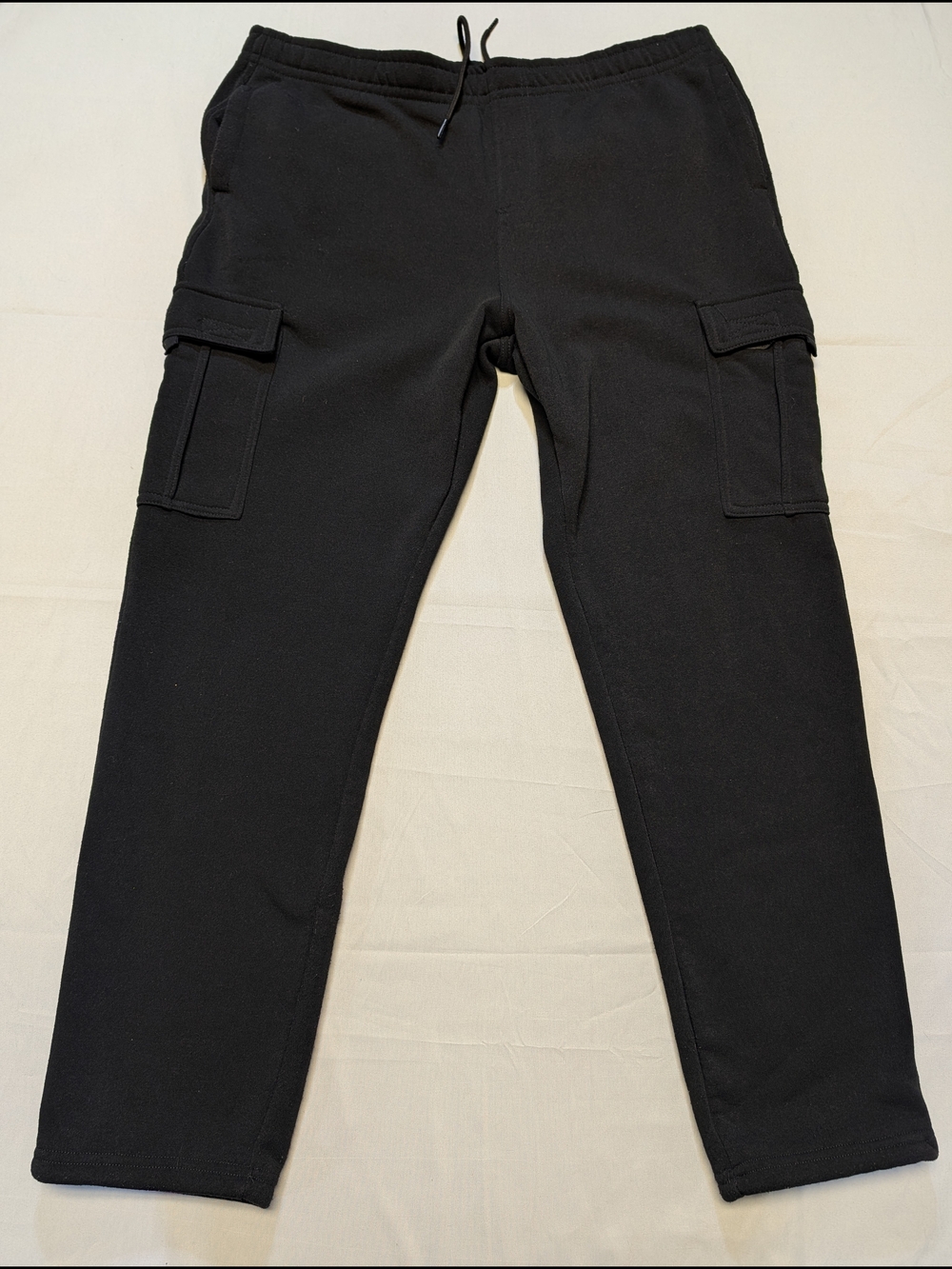 PJ Mark Black Mens 3XL Essential Wide-Leg Fleece Sweatpants Drawstring Pockets